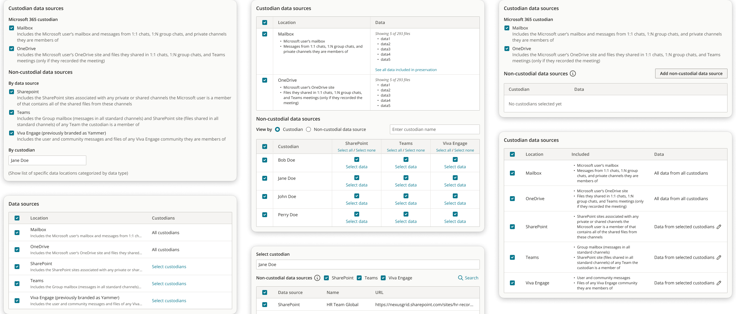 Explorations of list and matrix views